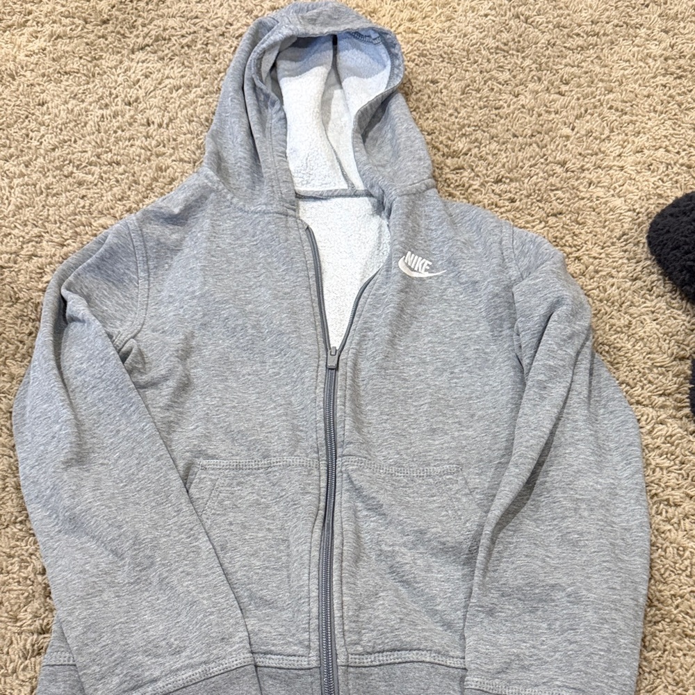 Nike Heather Gray Full-Zip Hoodie